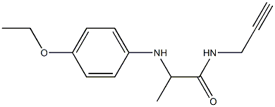 2-[(4-ethoxyphenyl)amino]-N-(prop-2-yn-1-yl)propanamide 结构式