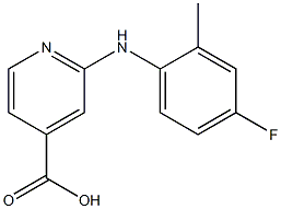 2-[(4-fluoro-2-methylphenyl)amino]pyridine-4-carboxylic acid 结构式