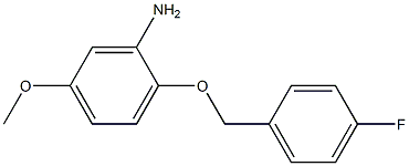 2-[(4-fluorobenzyl)oxy]-5-methoxyaniline 结构式