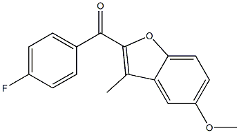 2-[(4-fluorophenyl)carbonyl]-5-methoxy-3-methyl-1-benzofuran 结构式