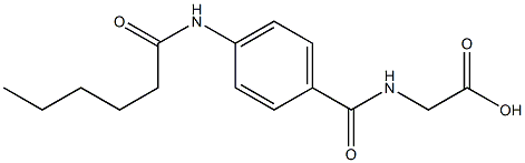 2-[(4-hexanamidophenyl)formamido]acetic acid 结构式