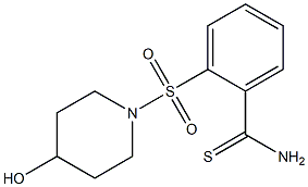 2-[(4-hydroxypiperidine-1-)sulfonyl]benzene-1-carbothioamide 结构式
