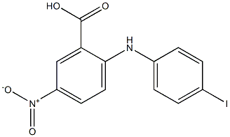 2-[(4-iodophenyl)amino]-5-nitrobenzoic acid 结构式