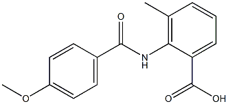 2-[(4-methoxybenzoyl)amino]-3-methylbenzoic acid 结构式