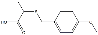 2-[(4-methoxybenzyl)thio]propanoic acid 结构式