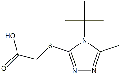 2-[(4-tert-butyl-5-methyl-4H-1,2,4-triazol-3-yl)sulfanyl]acetic acid 结构式