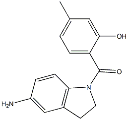 2-[(5-amino-2,3-dihydro-1H-indol-1-yl)carbonyl]-5-methylphenol 结构式