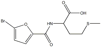 2-[(5-bromo-2-furoyl)amino]-4-(methylthio)butanoic acid 结构式