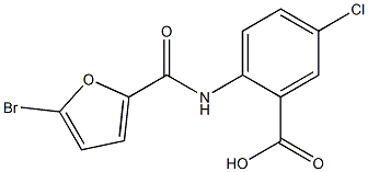 2-[(5-bromo-2-furoyl)amino]-5-chlorobenzoic acid 结构式