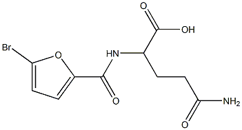 2-[(5-bromofuran-2-yl)formamido]-4-carbamoylbutanoic acid 结构式
