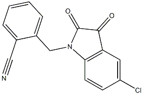 2-[(5-chloro-2,3-dioxo-2,3-dihydro-1H-indol-1-yl)methyl]benzonitrile 结构式