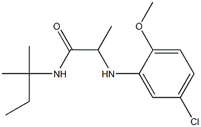 2-[(5-chloro-2-methoxyphenyl)amino]-N-(2-methylbutan-2-yl)propanamide 结构式