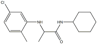 2-[(5-chloro-2-methylphenyl)amino]-N-cyclohexylpropanamide 结构式