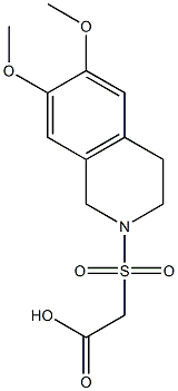 2-[(6,7-dimethoxy-1,2,3,4-tetrahydroisoquinoline-2-)sulfonyl]acetic acid 结构式