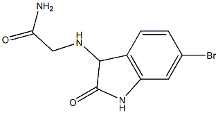 2-[(6-bromo-2-oxo-2,3-dihydro-1H-indol-3-yl)amino]acetamide 结构式