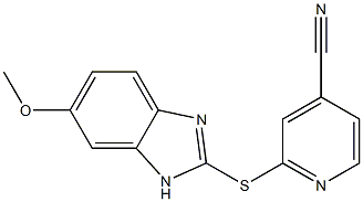 2-[(6-methoxy-1H-1,3-benzodiazol-2-yl)sulfanyl]pyridine-4-carbonitrile 结构式