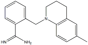 2-[(6-methyl-1,2,3,4-tetrahydroquinolin-1-yl)methyl]benzene-1-carboximidamide 结构式