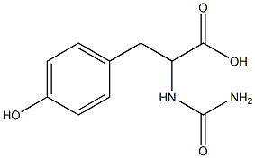 2-[(aminocarbonyl)amino]-3-(4-hydroxyphenyl)propanoic acid 结构式