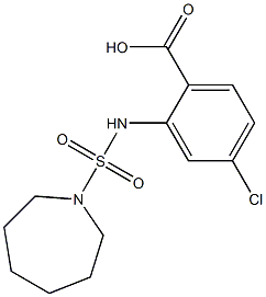 2-[(azepane-1-sulfonyl)amino]-4-chlorobenzoic acid 结构式