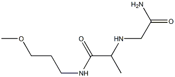 2-[(carbamoylmethyl)amino]-N-(3-methoxypropyl)propanamide 结构式