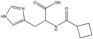 2-[(cyclobutylcarbonyl)amino]-3-(1H-imidazol-4-yl)propanoic acid 结构式