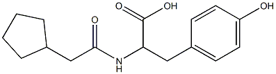 2-[(cyclopentylacetyl)amino]-3-(4-hydroxyphenyl)propanoic acid 结构式