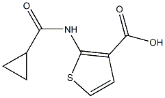2-[(cyclopropylcarbonyl)amino]thiophene-3-carboxylic acid 结构式