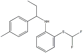 2-[(difluoromethyl)sulfanyl]-N-[1-(4-methylphenyl)propyl]aniline 结构式