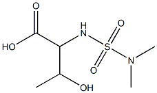 2-[(dimethylsulfamoyl)amino]-3-hydroxybutanoic acid 结构式