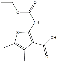 2-[(ethoxycarbonyl)amino]-4,5-dimethylthiophene-3-carboxylic acid 结构式