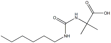 2-[(hexylcarbamoyl)amino]-2-methylpropanoic acid 结构式