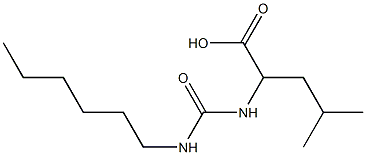 2-[(hexylcarbamoyl)amino]-4-methylpentanoic acid 结构式