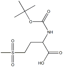 2-[(tert-butoxycarbonyl)amino]-4-(methylsulfonyl)butanoic acid 结构式