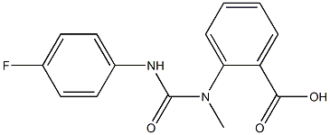 2-[{[(4-fluorophenyl)amino]carbonyl}(methyl)amino]benzoic acid 结构式