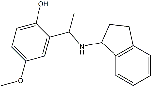 2-[1-(2,3-dihydro-1H-inden-1-ylamino)ethyl]-4-methoxyphenol 结构式