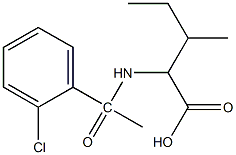 2-[1-(2-chlorophenyl)acetamido]-3-methylpentanoic acid 结构式