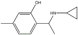 2-[1-(cyclopropylamino)ethyl]-5-methylphenol 结构式