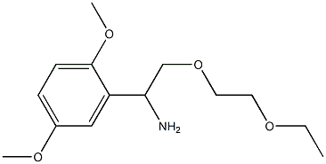 2-[1-amino-2-(2-ethoxyethoxy)ethyl]-1,4-dimethoxybenzene 结构式