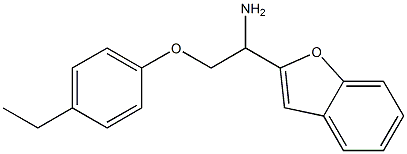 2-[1-amino-2-(4-ethylphenoxy)ethyl]-1-benzofuran 结构式