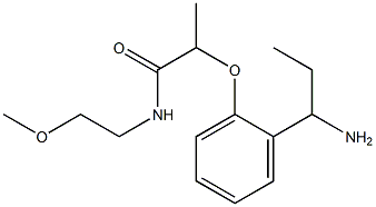 2-[2-(1-aminopropyl)phenoxy]-N-(2-methoxyethyl)propanamide 结构式