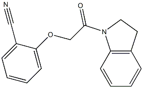2-[2-(2,3-dihydro-1H-indol-1-yl)-2-oxoethoxy]benzonitrile 结构式