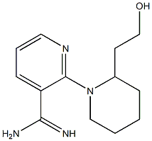 2-[2-(2-hydroxyethyl)piperidin-1-yl]pyridine-3-carboximidamide 结构式