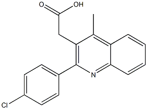 2-[2-(4-chlorophenyl)-4-methylquinolin-3-yl]acetic acid 结构式