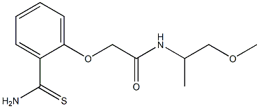 2-[2-(aminocarbonothioyl)phenoxy]-N-(2-methoxy-1-methylethyl)acetamide 结构式