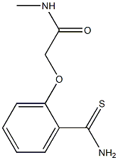 2-[2-(aminocarbonothioyl)phenoxy]-N-methylacetamide 结构式