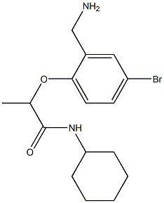 2-[2-(aminomethyl)-4-bromophenoxy]-N-cyclohexylpropanamide 结构式