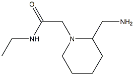 2-[2-(aminomethyl)piperidin-1-yl]-N-ethylacetamide 结构式