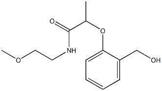 2-[2-(hydroxymethyl)phenoxy]-N-(2-methoxyethyl)propanamide 结构式