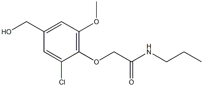 2-[2-chloro-4-(hydroxymethyl)-6-methoxyphenoxy]-N-propylacetamide 结构式