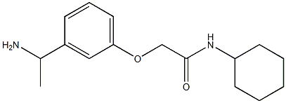 2-[3-(1-aminoethyl)phenoxy]-N-cyclohexylacetamide 结构式